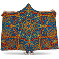 Bohemian Indian Mandala Pattern Print Hooded Blanket
