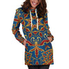 Bohemian Indian Mandala Pattern Print Hoodie Dress GearFrost