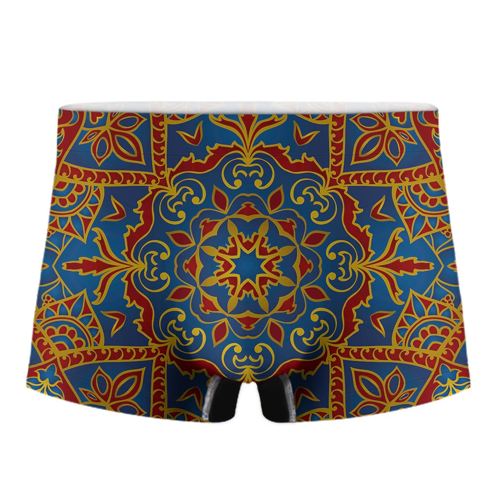 Bohemian Indian Mandala Pattern Print Men's Boxer Briefs