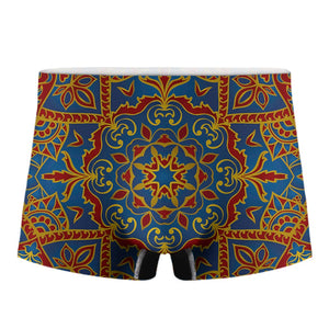 Bohemian Indian Mandala Pattern Print Men's Boxer Briefs