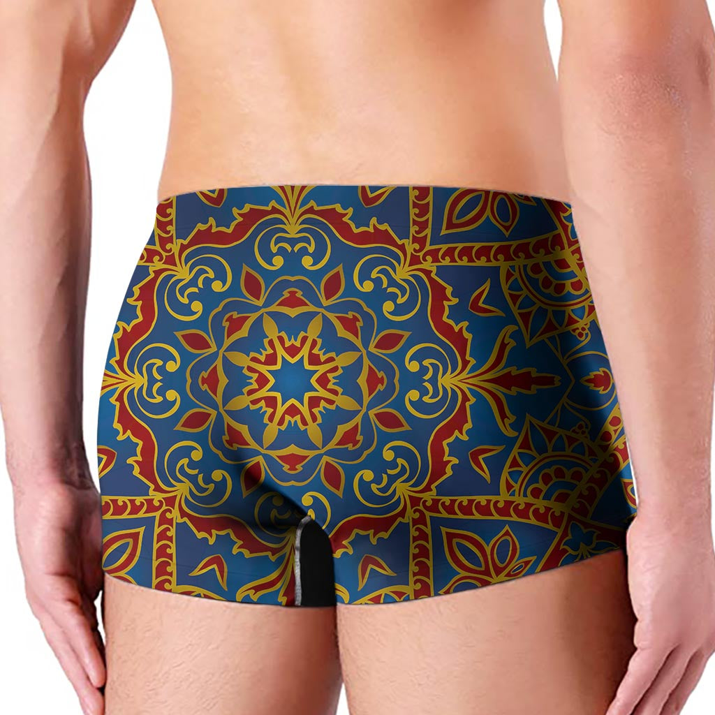 Bohemian Indian Mandala Pattern Print Men's Boxer Briefs