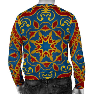 Bohemian Indian Mandala Pattern Print Men's Crewneck Sweatshirt GearFrost