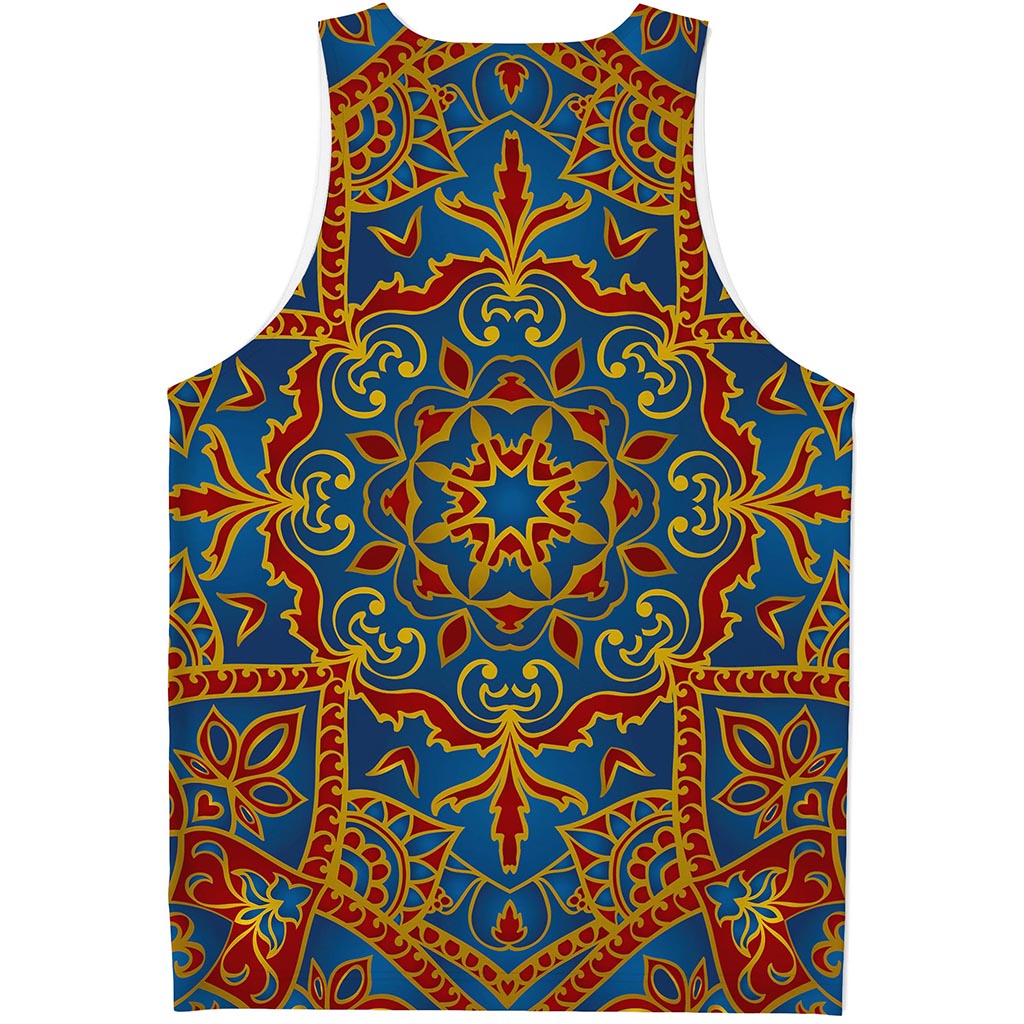 Bohemian Indian Mandala Pattern Print Men's Tank Top