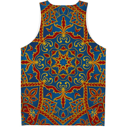 Bohemian Indian Mandala Pattern Print Men's Tank Top