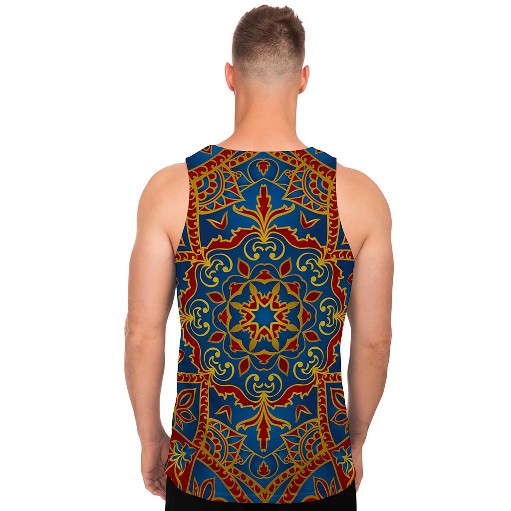 Bohemian Indian Mandala Pattern Print Men's Tank Top