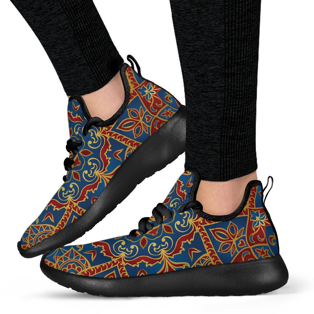 Bohemian Indian Mandala Pattern Print Mesh Knit Shoes GearFrost