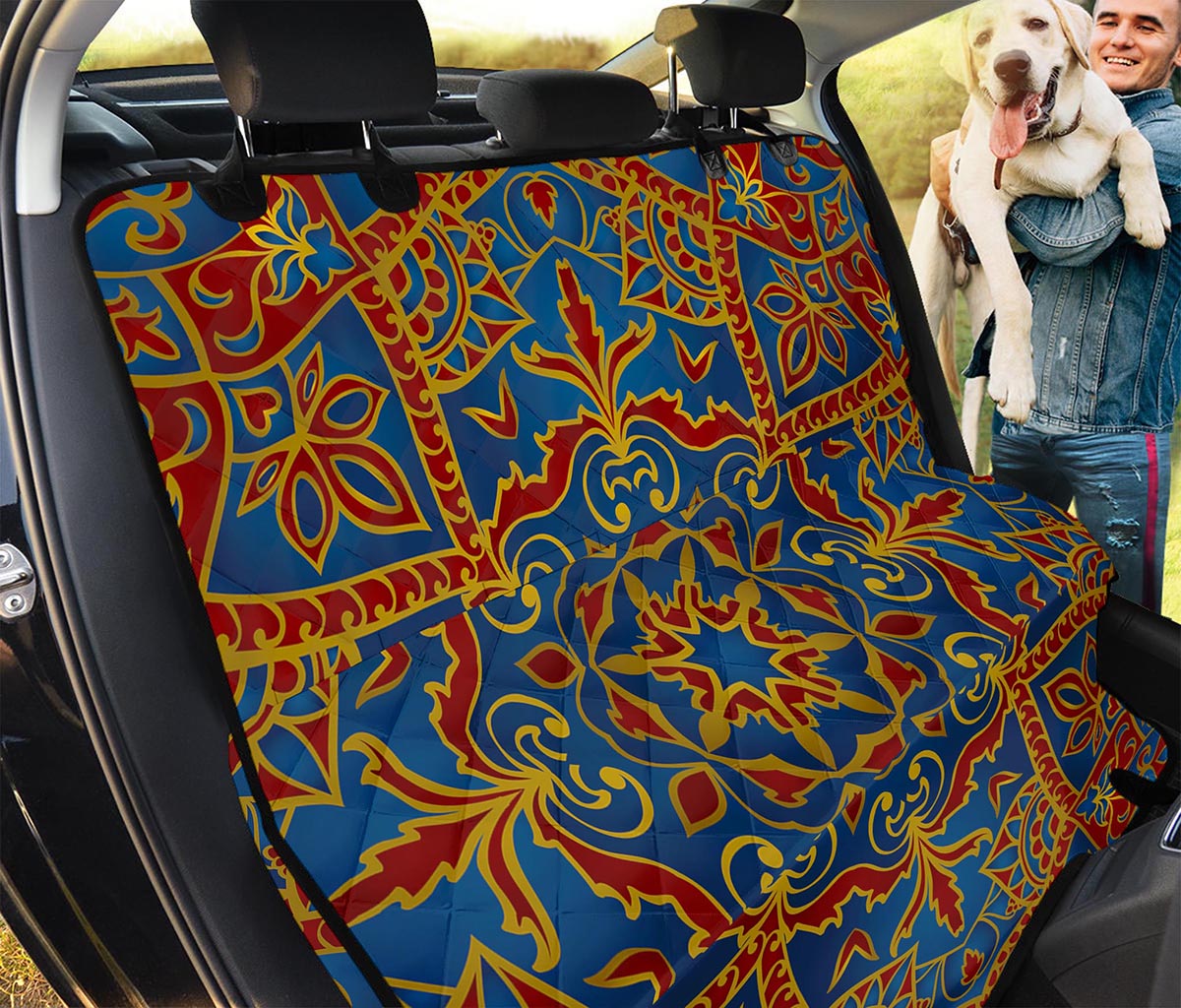 Bohemian Indian Mandala Pattern Print Pet Car Back Seat Cover