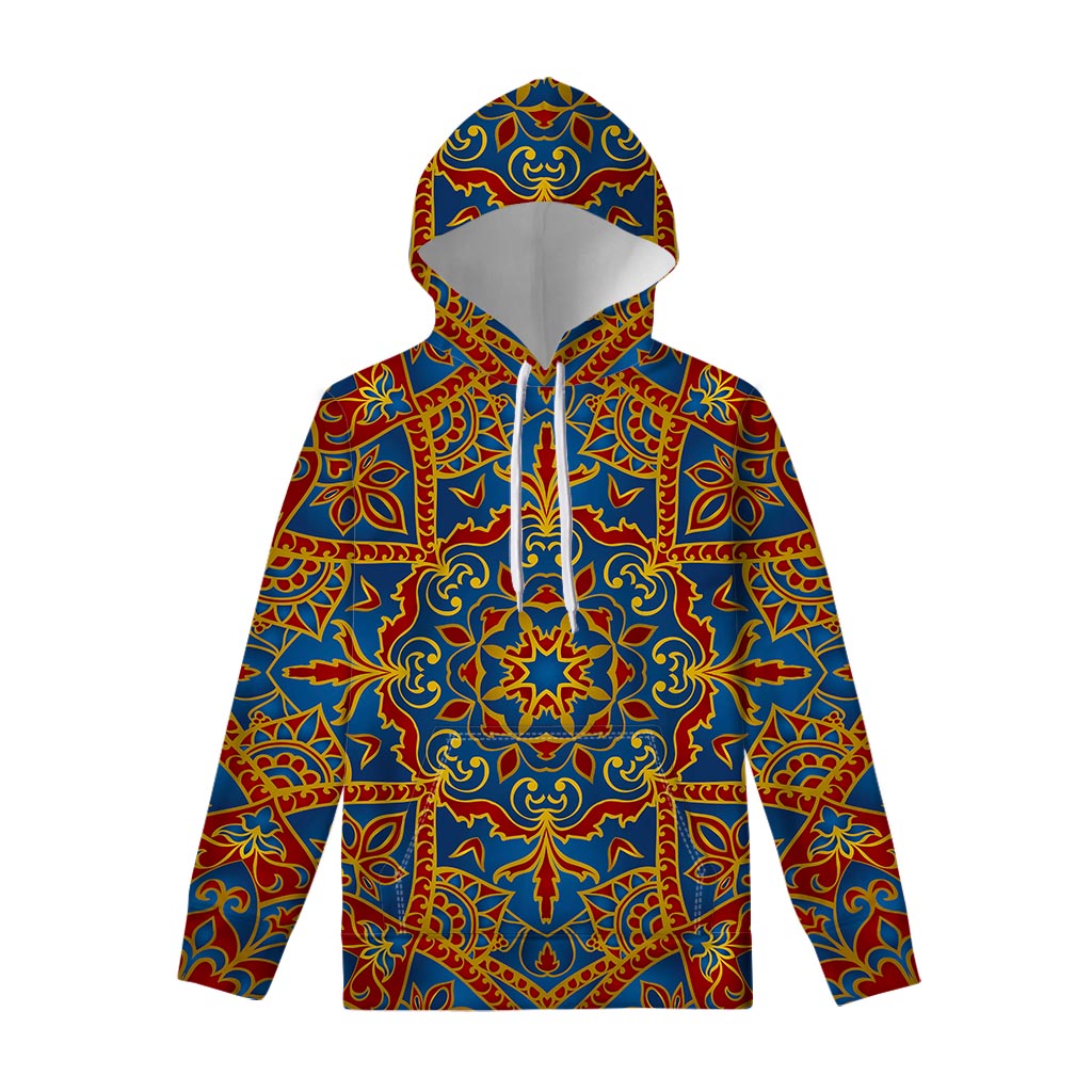 Bohemian Indian Mandala Pattern Print Pullover Hoodie