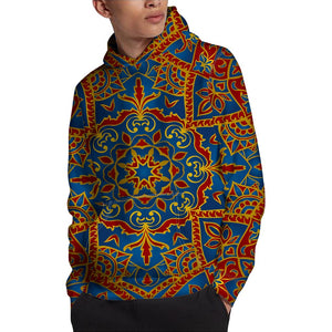 Bohemian Indian Mandala Pattern Print Pullover Hoodie