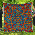 Bohemian Indian Mandala Pattern Print Quilt