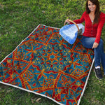 Bohemian Indian Mandala Pattern Print Quilt