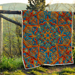 Bohemian Indian Mandala Pattern Print Quilt