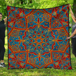 Bohemian Indian Mandala Pattern Print Quilt