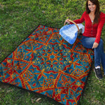 Bohemian Indian Mandala Pattern Print Quilt