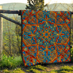 Bohemian Indian Mandala Pattern Print Quilt