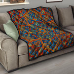 Bohemian Indian Mandala Pattern Print Quilt