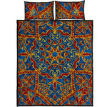 Bohemian Indian Mandala Pattern Print Quilt Bed Set