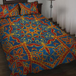 Bohemian Indian Mandala Pattern Print Quilt Bed Set