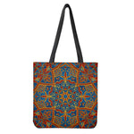 Bohemian Indian Mandala Pattern Print Tote Bag