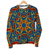 Bohemian Indian Mandala Pattern Print Women's Crewneck Sweatshirt GearFrost