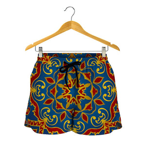 Bohemian Indian Mandala Pattern Print Women's Shorts