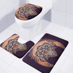 Bohemian Moon And Sun Print 3 Piece Bath Mat Set