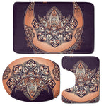 Bohemian Moon And Sun Print 3 Piece Bath Mat Set