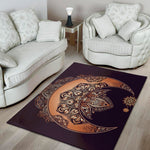 Bohemian Moon And Sun Print Area Rug