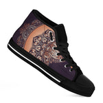Bohemian Moon And Sun Print Black High Top Shoes