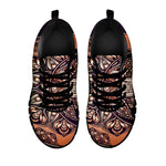 Bohemian Moon And Sun Print Black Sneakers