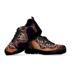 Bohemian Moon And Sun Print Black Sneakers