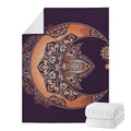 Bohemian Moon And Sun Print Blanket
