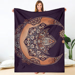 Bohemian Moon And Sun Print Blanket