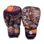 Bohemian Moon And Sun Print Boxing Gloves