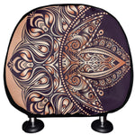 Bohemian Moon And Sun Print Car Headrest Covers