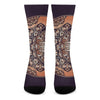 Bohemian Moon And Sun Print Crew Socks