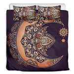 Bohemian Moon And Sun Print Duvet Cover Bedding Set
