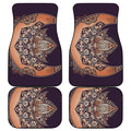 Bohemian Moon And Sun Print Front and Back Car Floor Mats