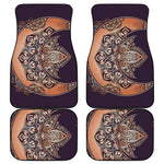 Bohemian Moon And Sun Print Front and Back Car Floor Mats
