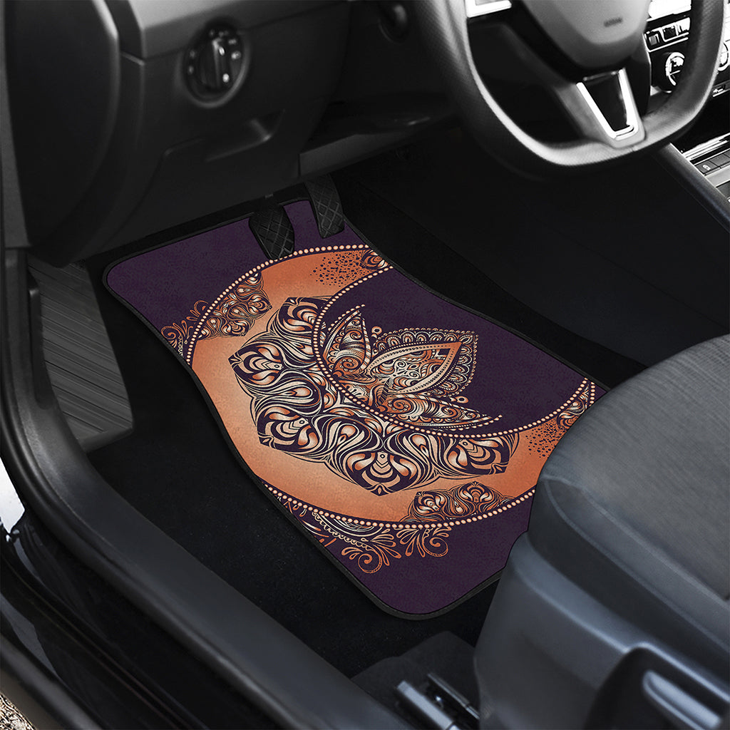 Bohemian Moon And Sun Print Front and Back Car Floor Mats