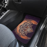 Bohemian Moon And Sun Print Front and Back Car Floor Mats