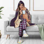 Bohemian Moon And Sun Print Hooded Blanket