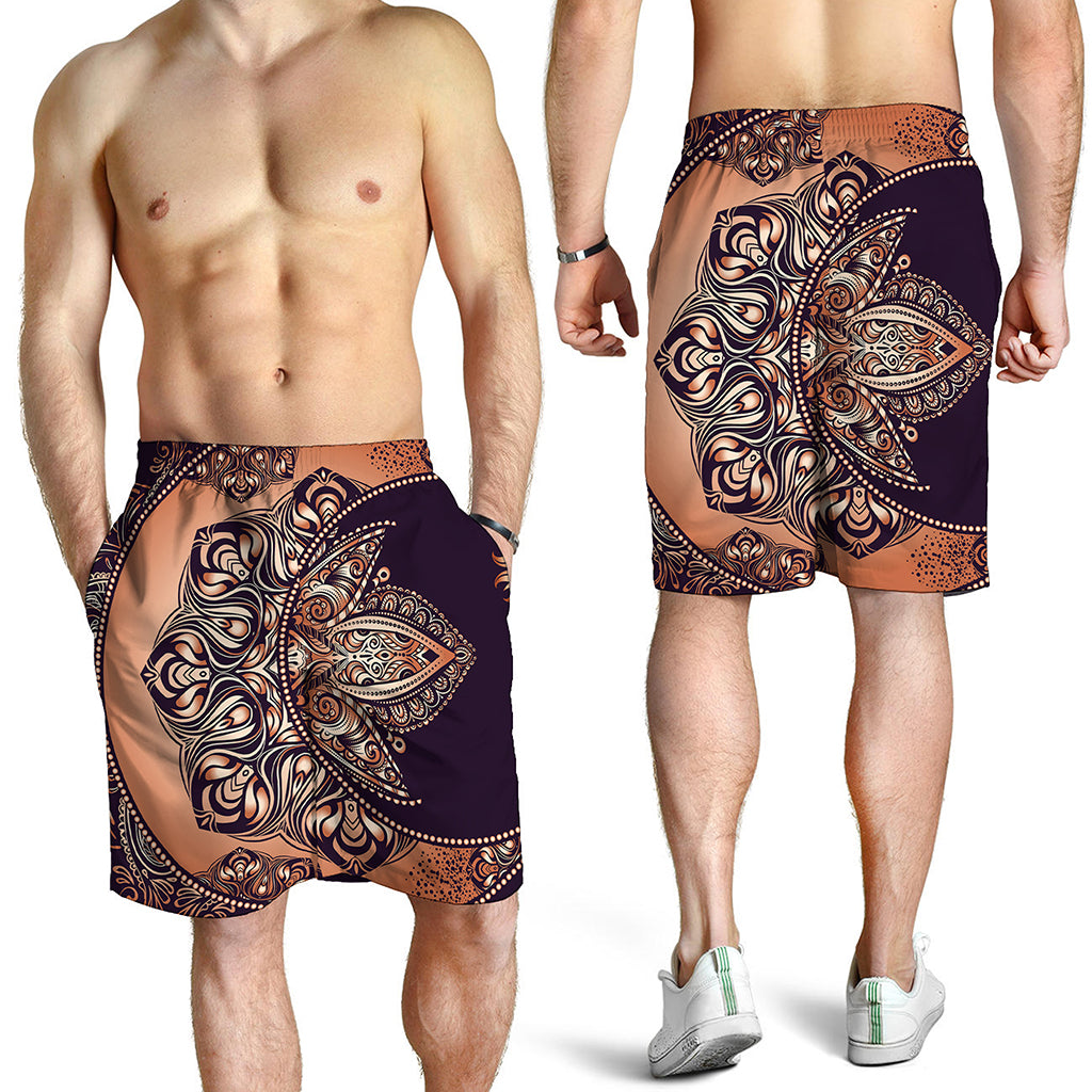 Bohemian Moon And Sun Print Men's Shorts