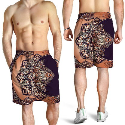 Bohemian Moon And Sun Print Men's Shorts