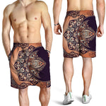 Bohemian Moon And Sun Print Men's Shorts