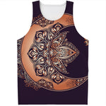 Bohemian Moon And Sun Print Men's Tank Top
