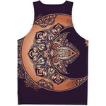 Bohemian Moon And Sun Print Men's Tank Top