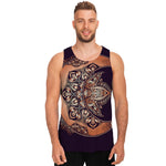 Bohemian Moon And Sun Print Men's Tank Top