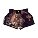 Bohemian Moon And Sun Print Muay Thai Boxing Shorts