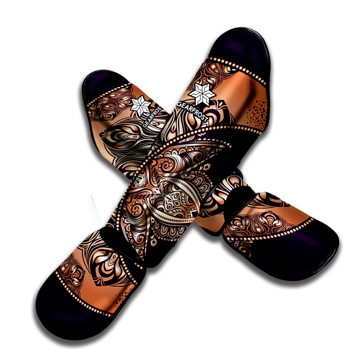 Bohemian Moon And Sun Print Muay Thai Shin Guard